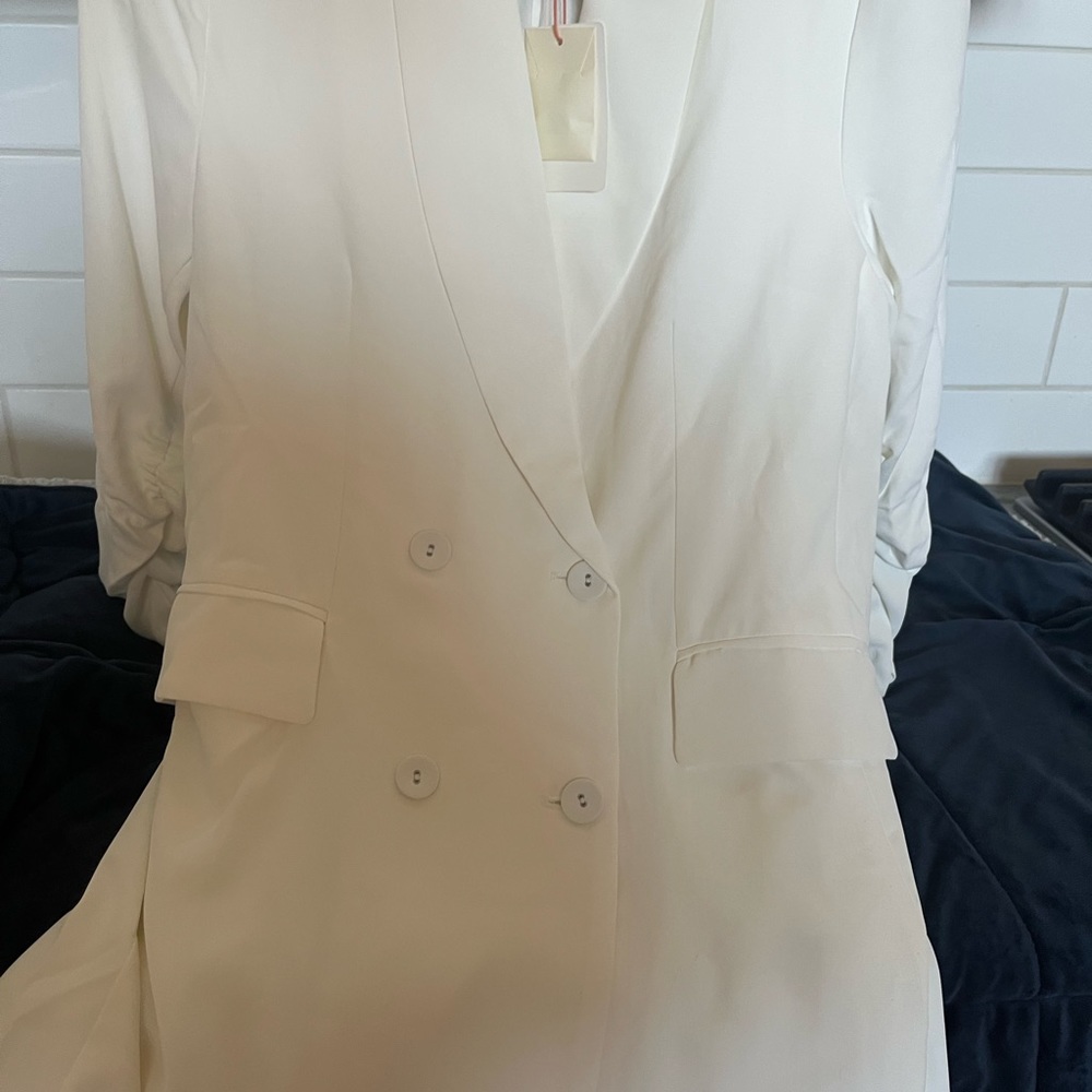 White blazer dress